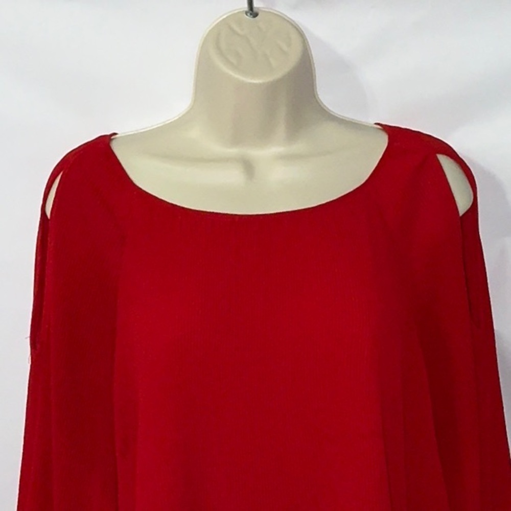 ☀️JohnPaulRichard, Beautiful Red Blouse, Size XL